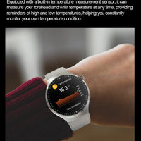 2025 New ECG Blood Pressure Blood Oxygen Blood Lipids Uric Acid Heart Rate Temperature Monitor AMOLED Bluetooth Call Smart Watch