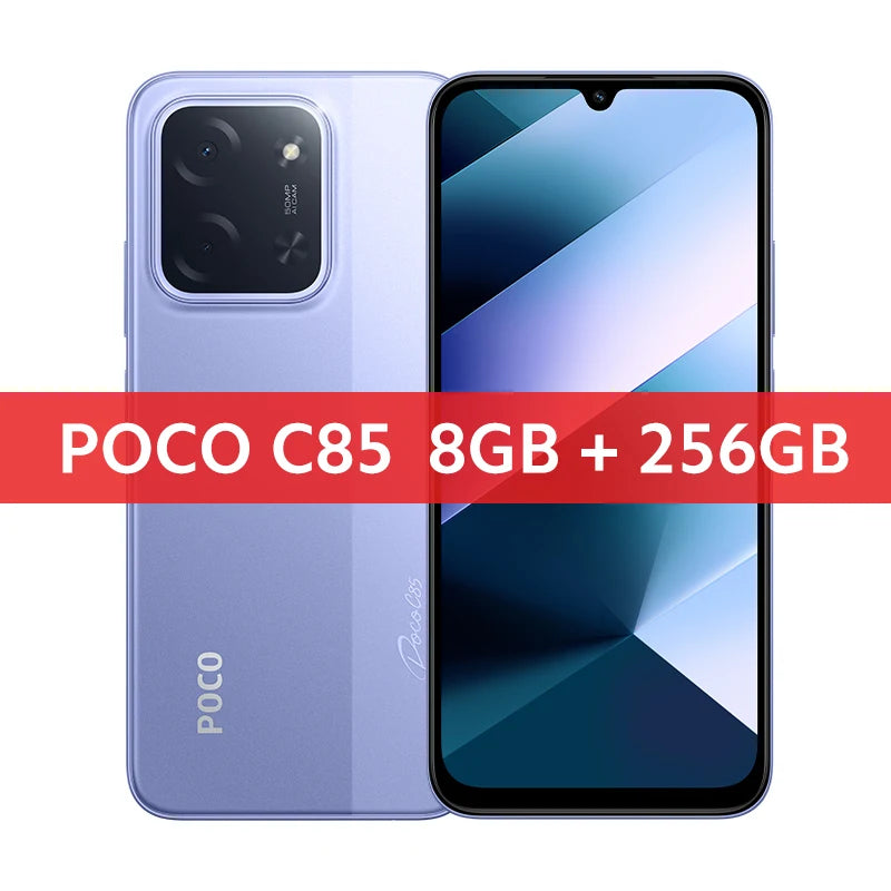 Global Version POCO C85 Smartphone 6.9" Dot Drop display 50MP Camera 6000mAh battery 33W Helio G81-Ultra NFC