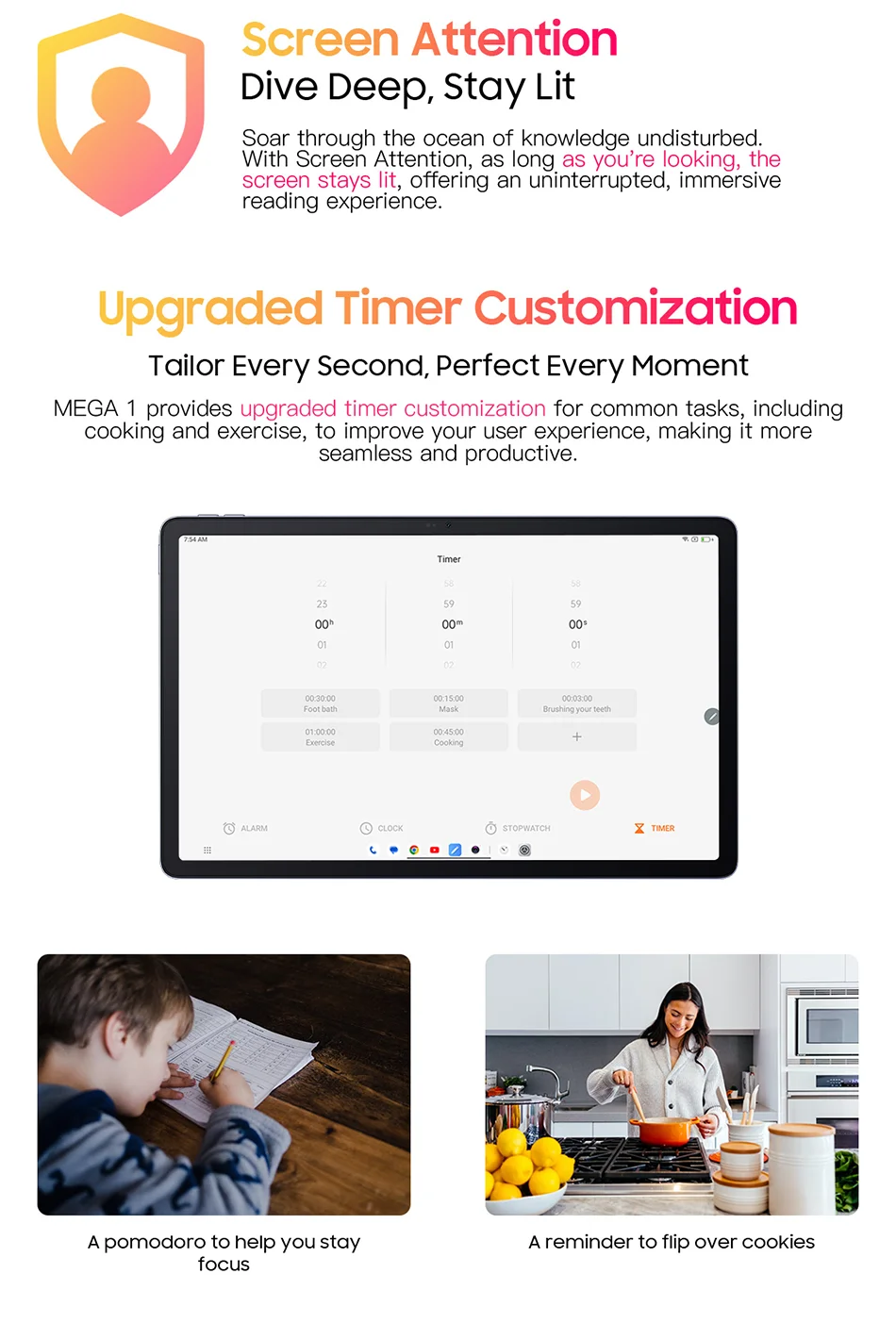 MEGA 1 Tablets Blackview 11.5 inch 2.4K 120Hz Display 8GB/12GB 256GB 50MP Camera 33W Fast Charging 8800mAh Battery MTK Helio G99