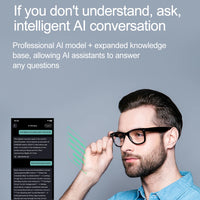 W100 Smart Glasses 163 Online Language AI Automatic Dialogue Translation Bluetooth Glasses with Speaker Sports UV Protection New