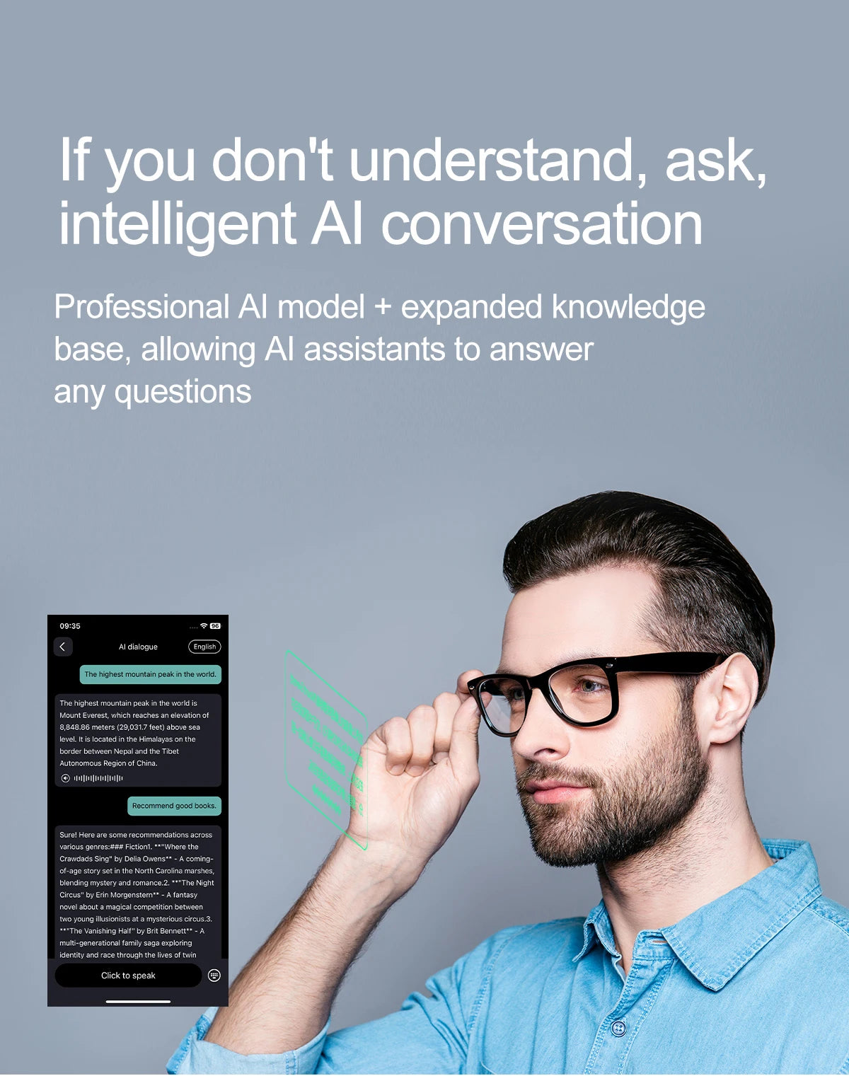 W100 Smart Glasses 163 Online Language AI Automatic Dialogue Translation Bluetooth Glasses with Speaker Sports UV Protection New