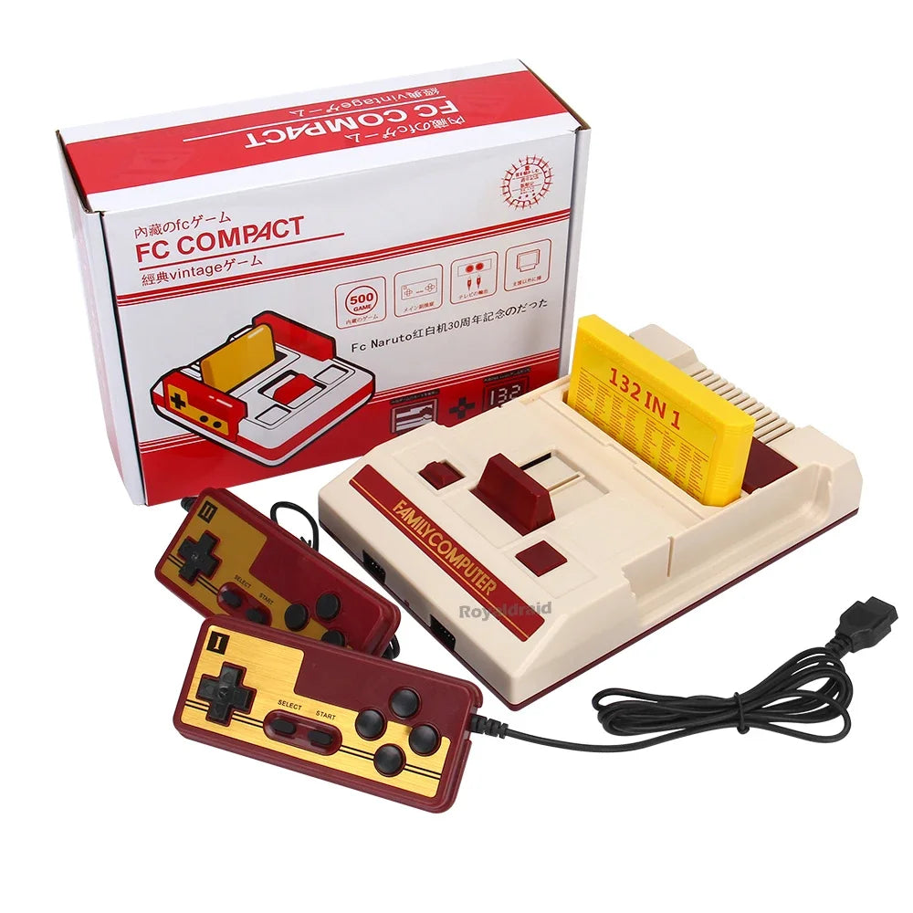 NEW 8Bit Video Game Consol Built-in 500 Classic Games Family Computer TV Game Console Support Game Cartridge For FC Retro Gaming