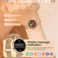 New Women SmartWatch AMOLED Screen Men Watches Bluetooth Call Sport Womens Physical Health IP68 Lady Smart Watch For Android IOS