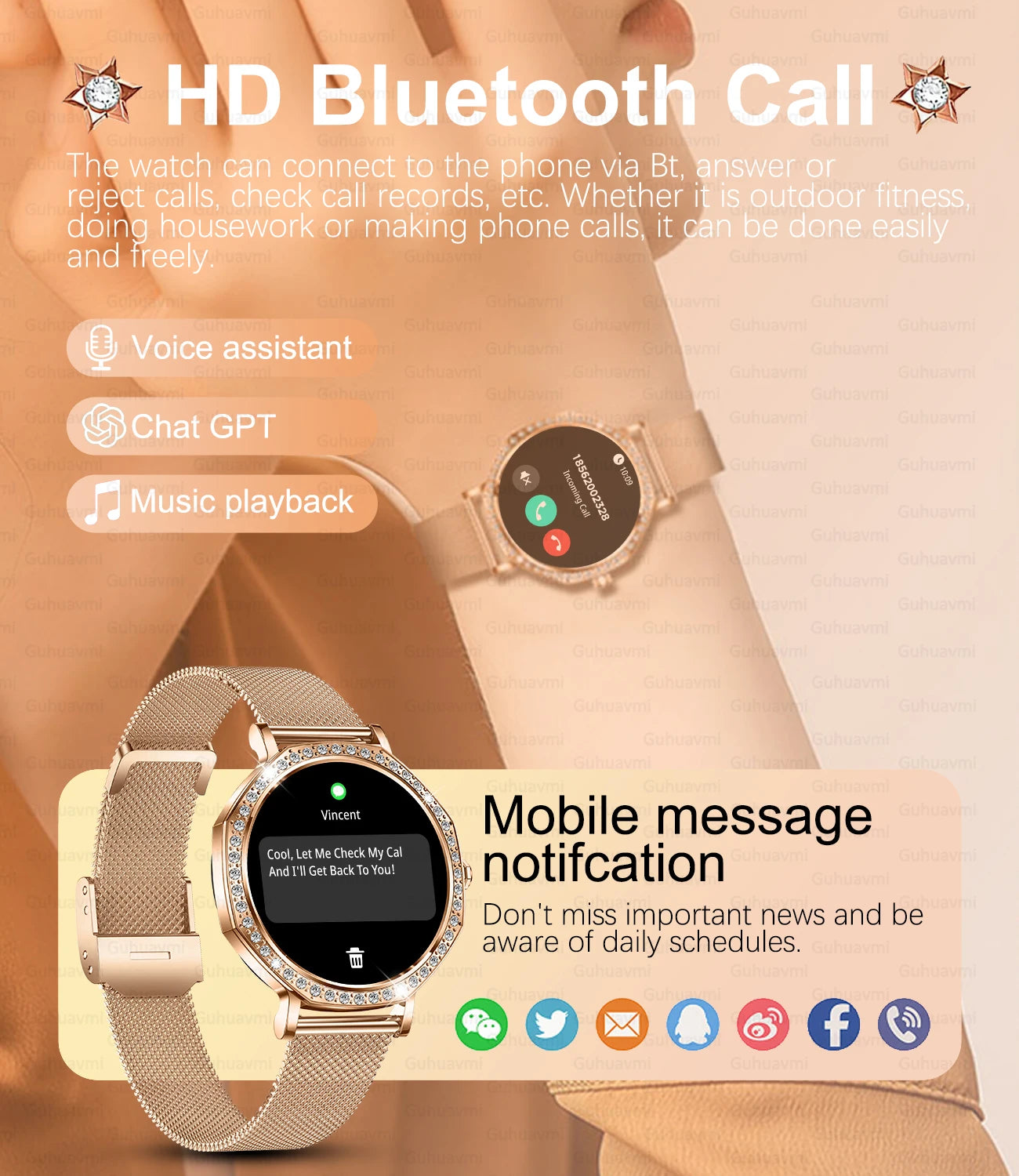 New Women SmartWatch AMOLED Screen Men Watches Bluetooth Call Sport Womens Physical Health IP68 Lady Smart Watch For Android IOS