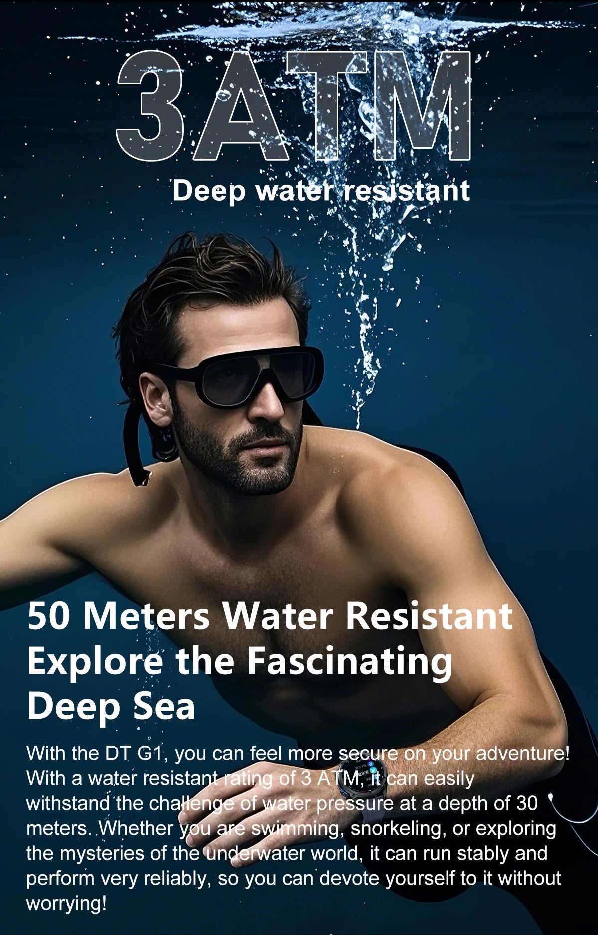 2025 New Military Sport GPS 4GB Memory Smartwatch Men 5ATM Waterproof Fitness Tracker Offline Maps 860Mah Battery Smart Bracelet