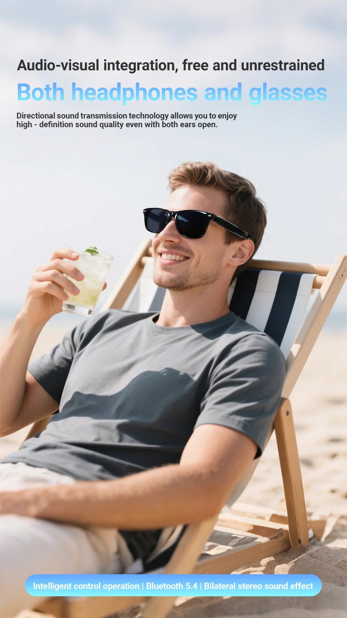 F16 Specification of AI Intelligent Translation Glasses Sunglasses Voice Remote Control Music sports spectacles Eyeglasses