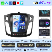 Android 13 Car Radio for Ford Focus Mk3 2011-2017 Multimedia Player 2Din Navigation Carplay Head Unit Stereo 9.7" Speakers Audio