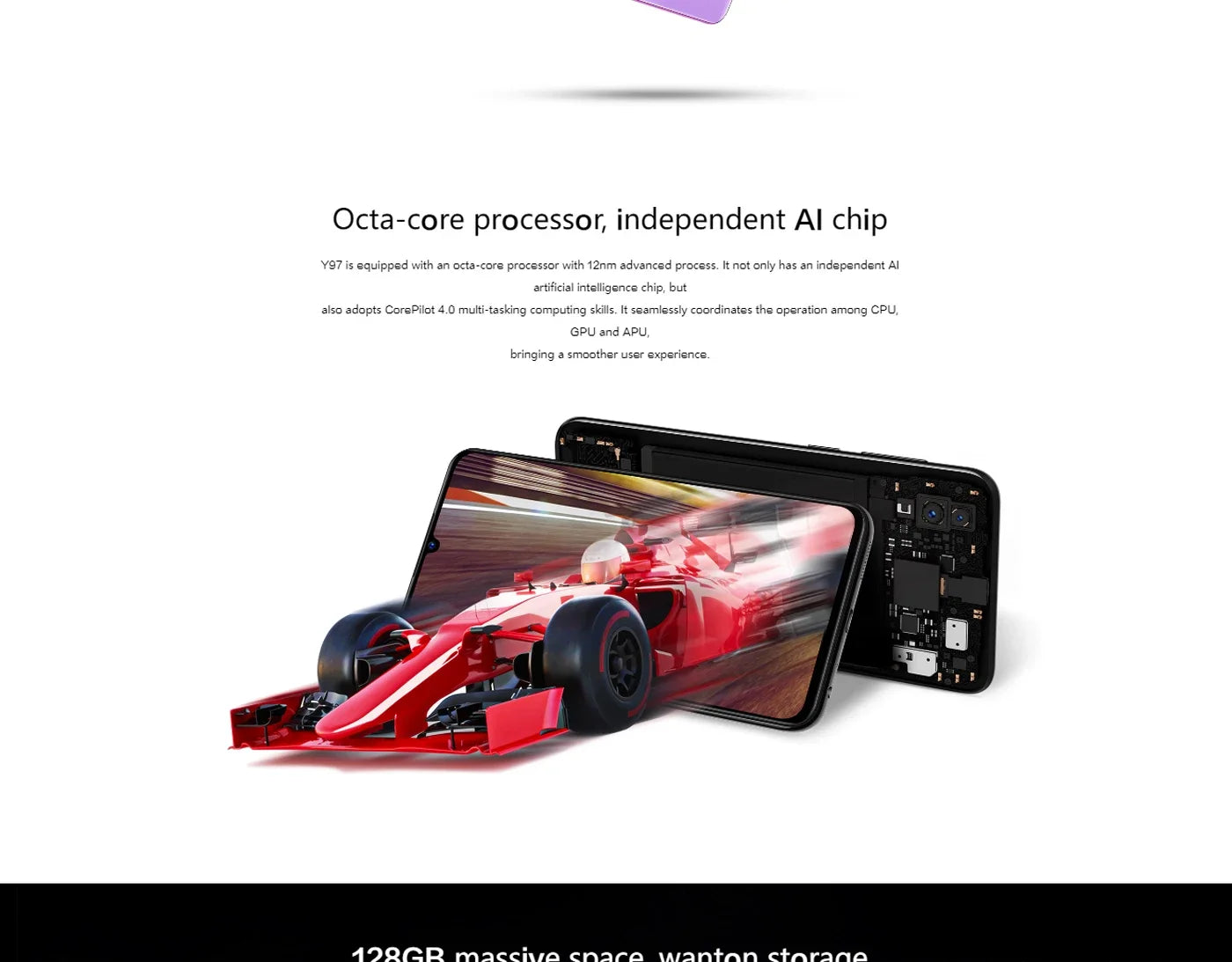 VIVO Y97 4G Smartphone MediaTek P60 6.3 Inch 8GB RAM 256GB ROM All Colours in Good Condition Original Android Used Phone