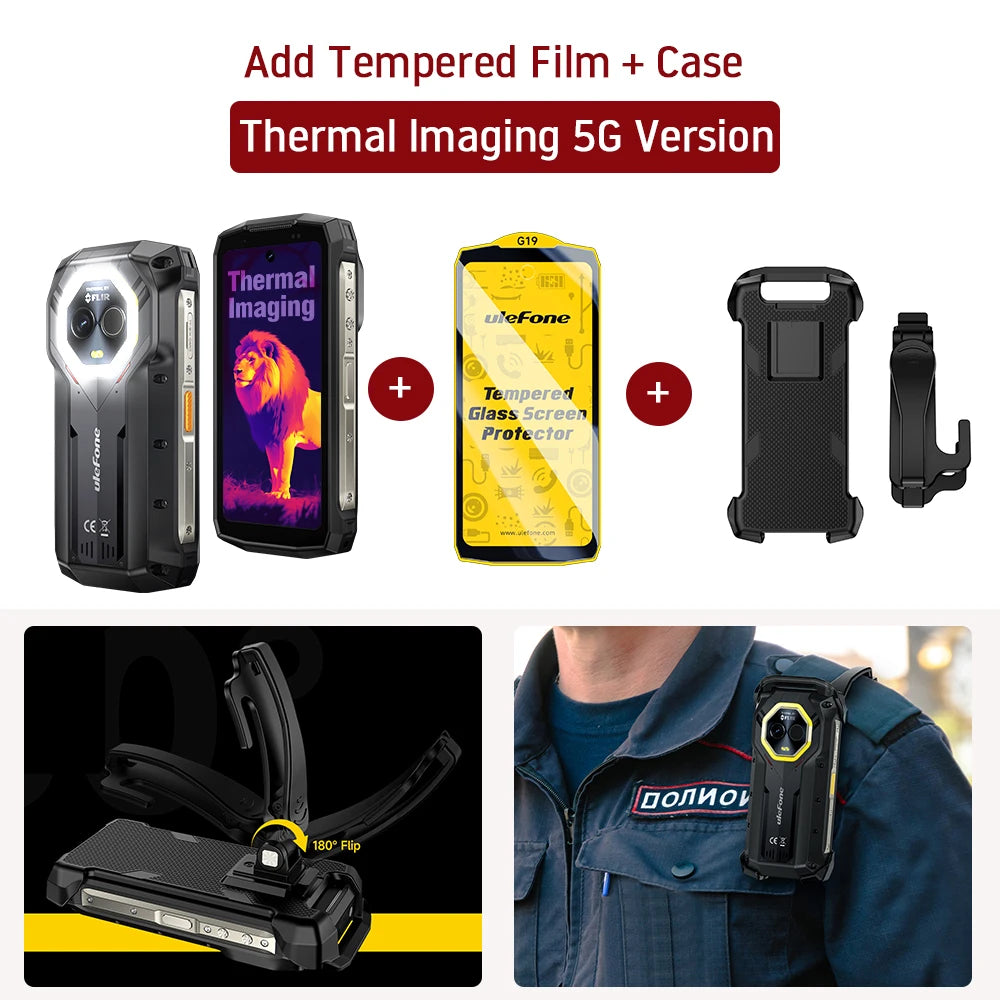 Ulefone Armor Mini 20T Pro 5G  THERMAL BY FLIR® 4.7" Rugged Phone Android 14 Smartphone 256GB ROM Mobile Phone Thermal lmaging