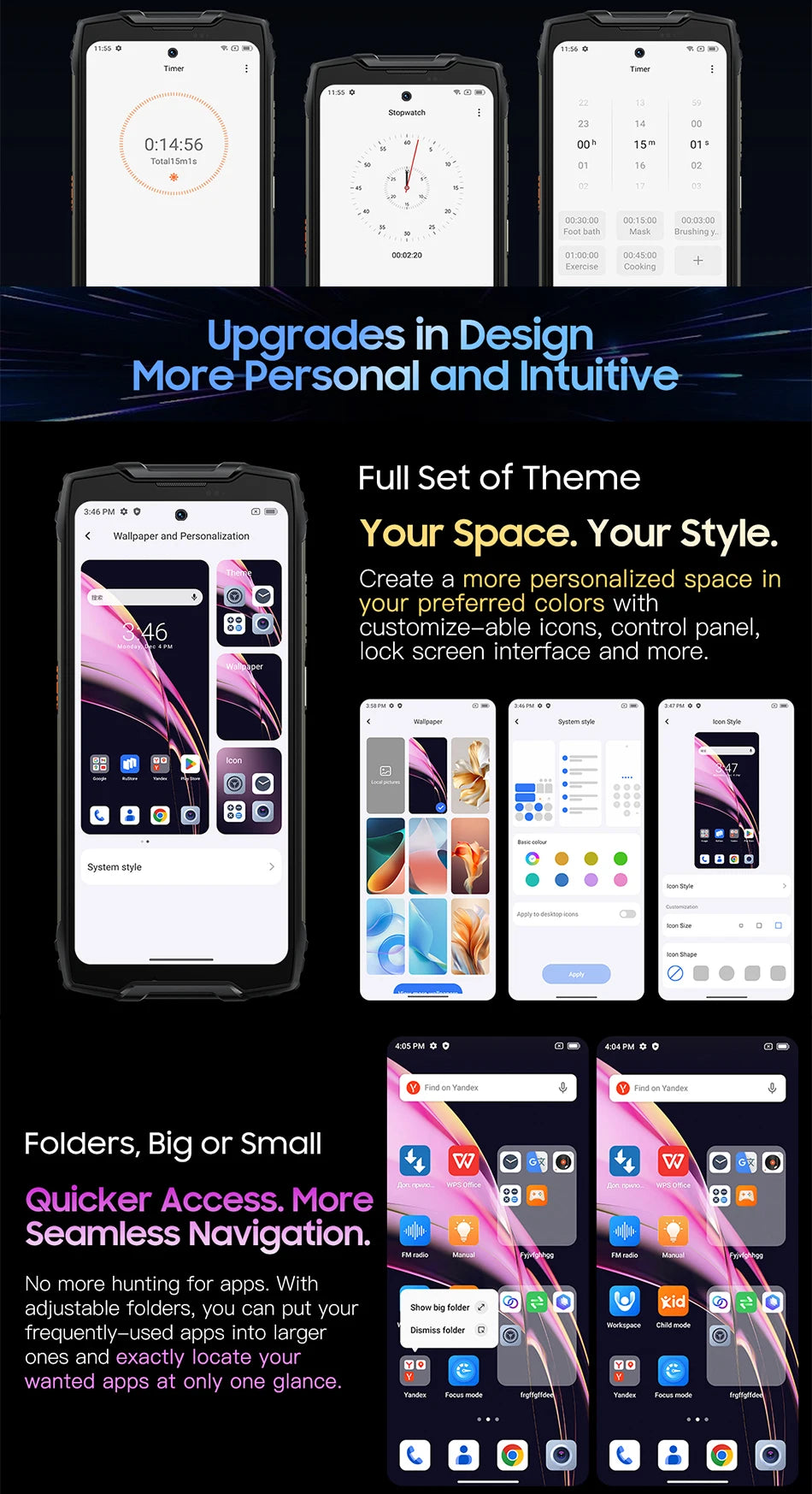 Blackview BV9300 Pro Rugged Phone 6.7'' 120Hz Display 8/12GB 256GB Smartphone With Dual Screen 15080mAh Battery 64MP Cellphone