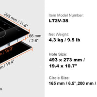 SucceBuy 2/4/5 Burners Built-in Induction Stove Top 12/24/30in Ceramic Glass Electric Cooktop For Household Commercial  Cooking