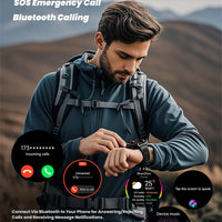 Swim Smartwatch Outdoor GPS Watch Sports Fitness Tracker Health Military Waterproof Watch BT5.3 Call Smart Watch for Android iOS