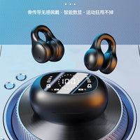 Wireless Headphones  Bluetooth Headset With Mic Handsfree Noise Canceling Earphones Clip Ear Music Sports Gaming Earplug