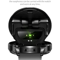New Smart Watch TWS 2-in-1 Bluetooth Earphones With built-in Speaker HIFI 9D Sound Quality Health Monitor Watch For Android iOS