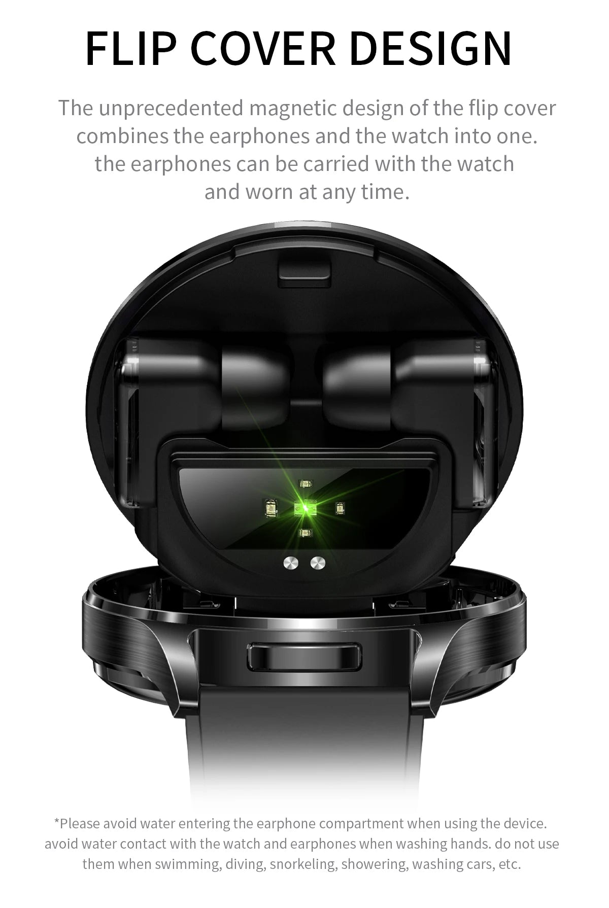 New Smart Watch TWS 2-in-1 Bluetooth Earphones With built-in Speaker HIFI 9D Sound Quality Health Monitor Watch For Android iOS