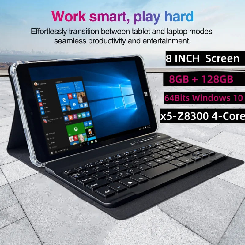 8GB RAM 128GB ROM 8 INCH Windows 10 Tablets Quad-Cores 64bit Intel Atom x5-Z8300 CPU 1280 x 800 IPS Resolution HDMI Port