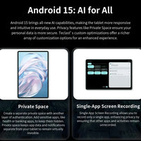 Teclast T60 AI Tablet Allwinner A733 Octa-Core 12inch 2K HD TDDI Screen 6GB RAM 128GB ROM Android 15 WiFi6 8000mAh 13MP+5MP