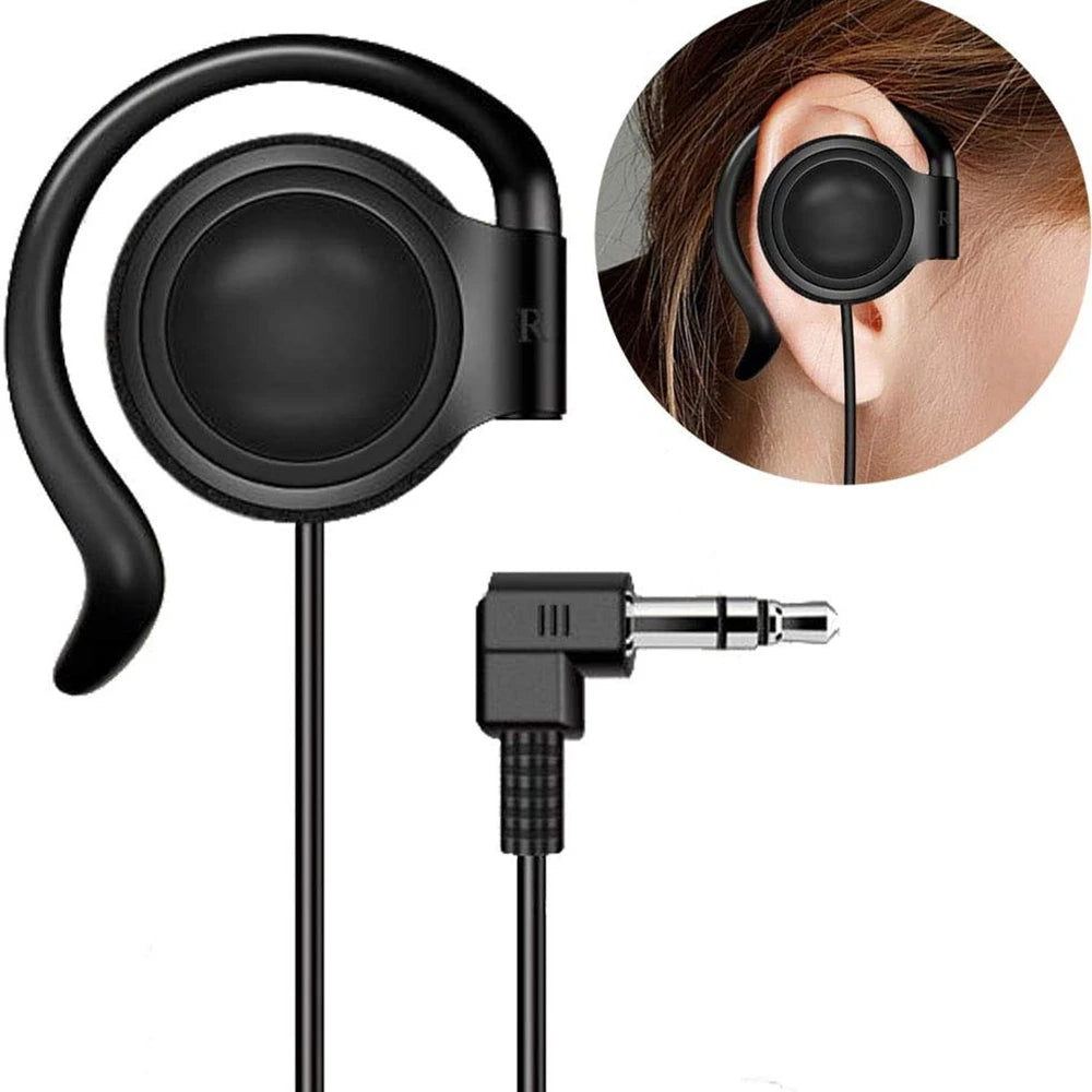 NEW 3.5mm Earphone Earbud One Ear Headphone Headset  for Radio Tour guide System