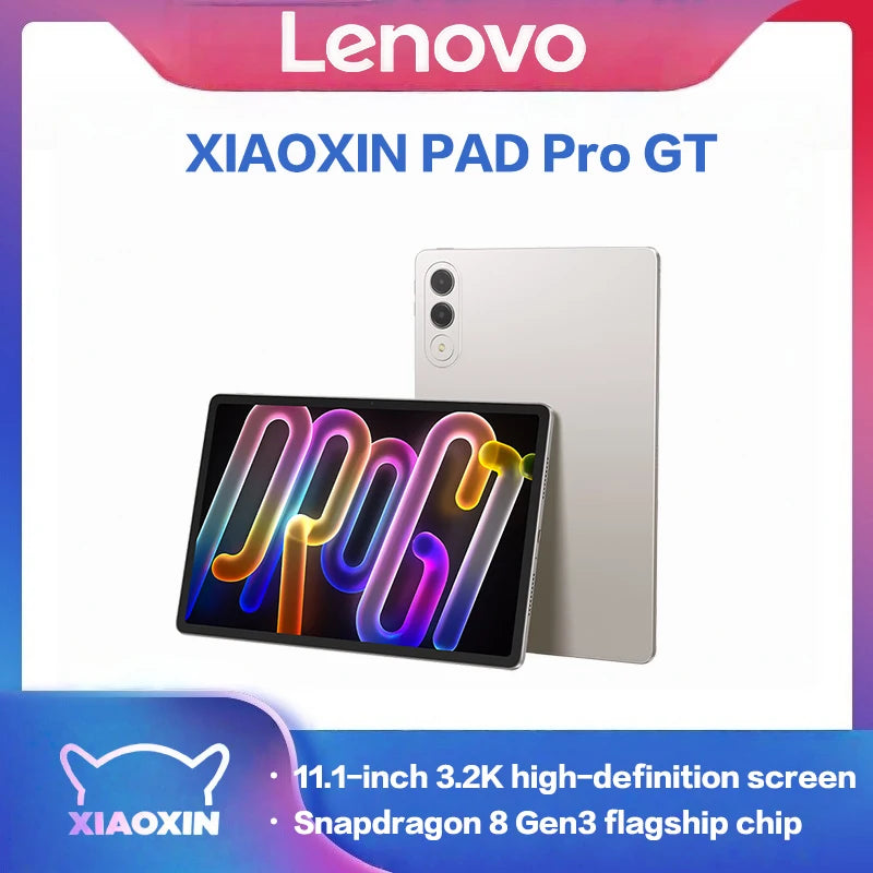 Lenovo Xiaoxin Pad pro GT 11.1'' 128GB 256GB Snapdragon 8 Gen3 144Hz 3.2K LCD 13MP Camera 8860mAh 68W Charging Tablet