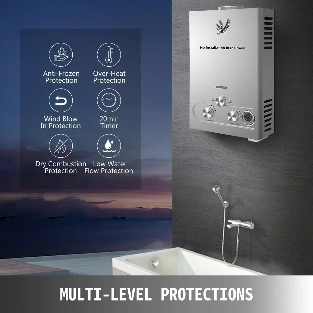 Sihao LPG Liquefied Petroleum Gas Water Heater 6L 8L 10L 12L 16L 18L Liquefied Petroleum Gas Propane Butane Hot Water Heater