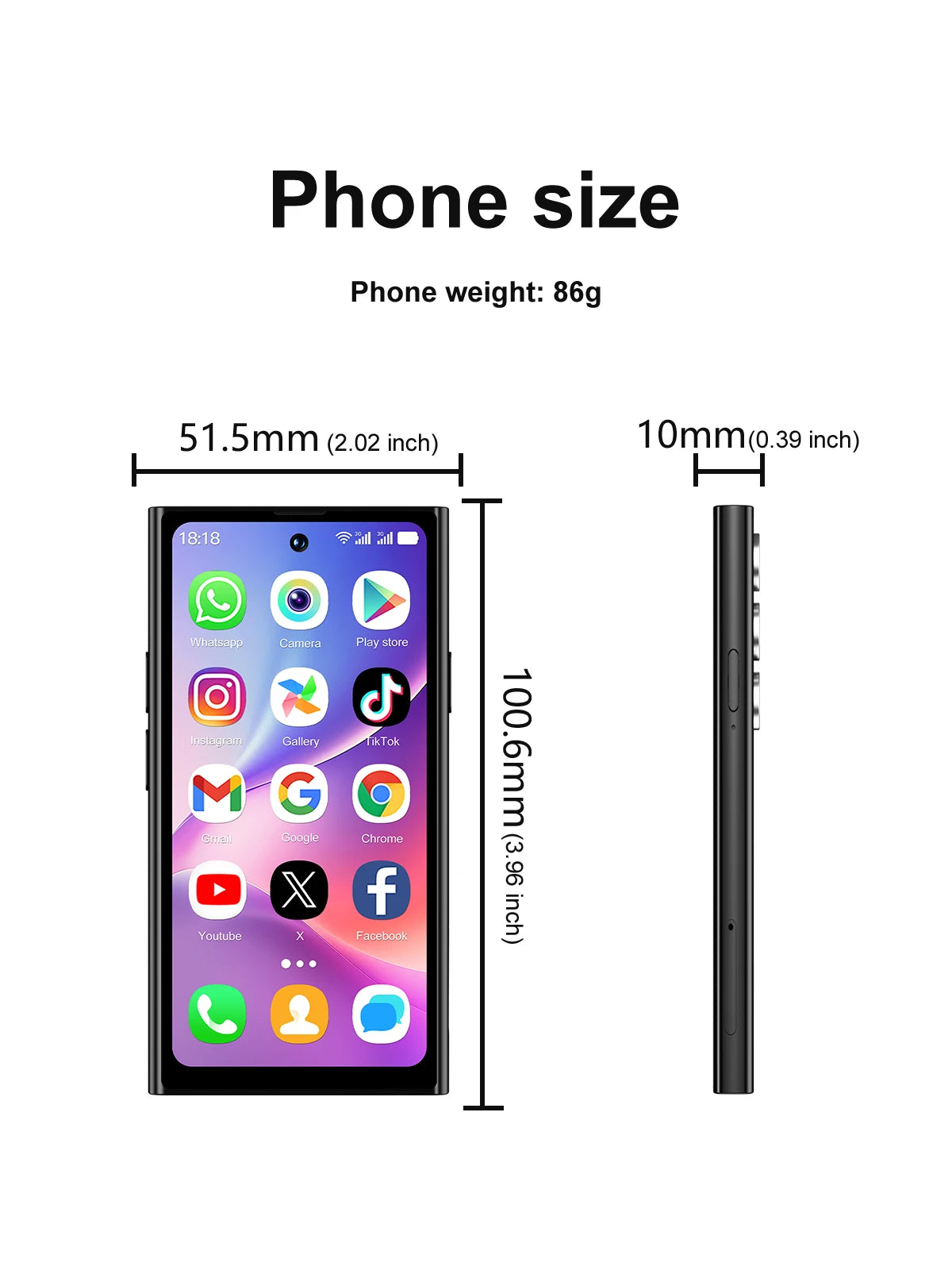 NEW SERVO S27 Mini Android Smartphone 4.0" Full Screen 2GB+16GB Memory 5MP 2 SIM Stanbdby Face Unlock 3G Cute Phones Google Play