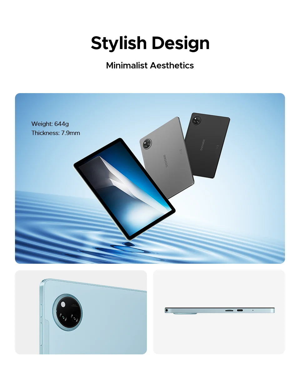 【Brand+】Doogee Tab A9 Pro+ Tablet Pc 11-Inch Android 15 30Gb Ram(6+24) 128Gb Rom 8580Mah Battery Widevine L1 Support