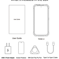 8849 Tank 4 Unihertz Rugged Smartphone Projector 720P 100 Lumens 6.78'' AMOLED 512G Android14 11600mAh 5G Dimensity 7300 120Hz