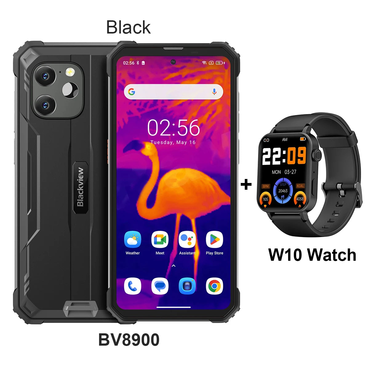 Blackview BV8900 Rugged Phone Thermal By FLIR® Camera Android 13 16GB 256 GB Mobile Phone 10000mAh 33W Fast Charge Cellphone