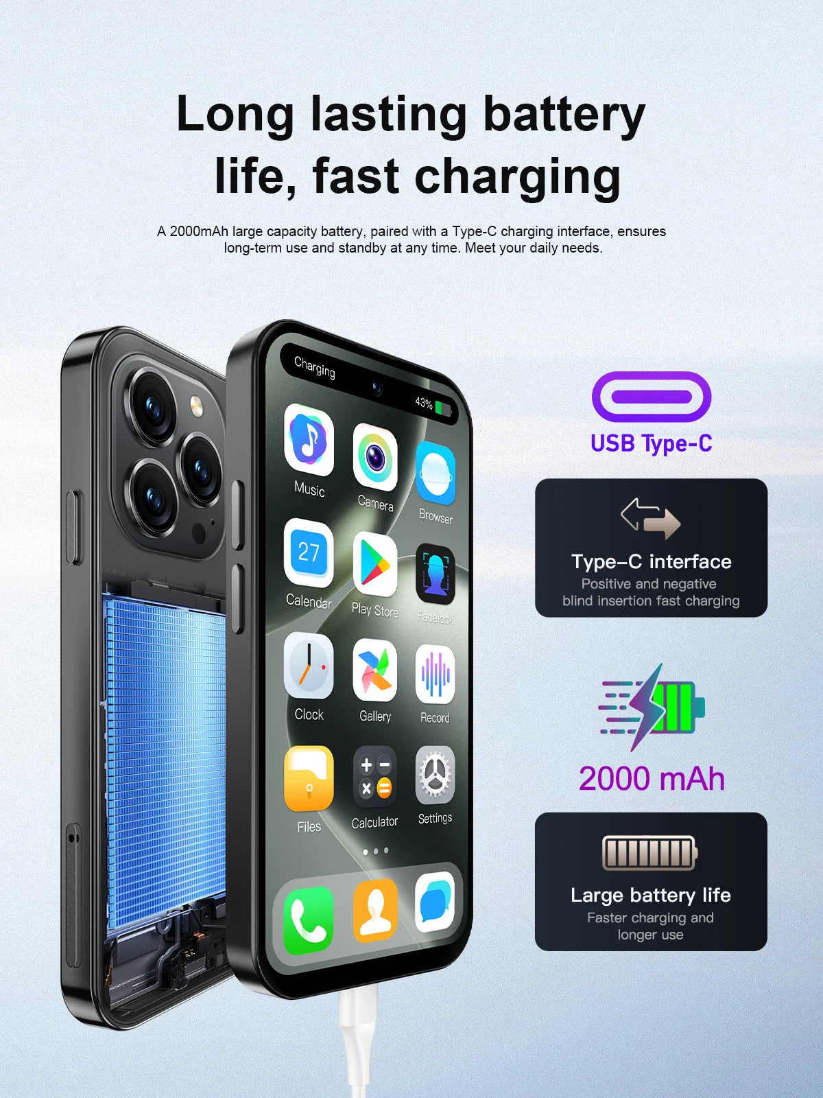 SERVO S16 Mini 4G Network Small Smartphone 2 SIM Standby Android 12.0 System Play Store WiFi GPS 4.0" Screen Palm Cellular Phone