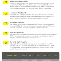 Baseus EP10 Pro ANC Earbuds Wireless Bluetooth 6.0 Earphones 50dB Realtime Adaptive Headphones 6 Mic Hi-Res LDAC IP55  Ear buds