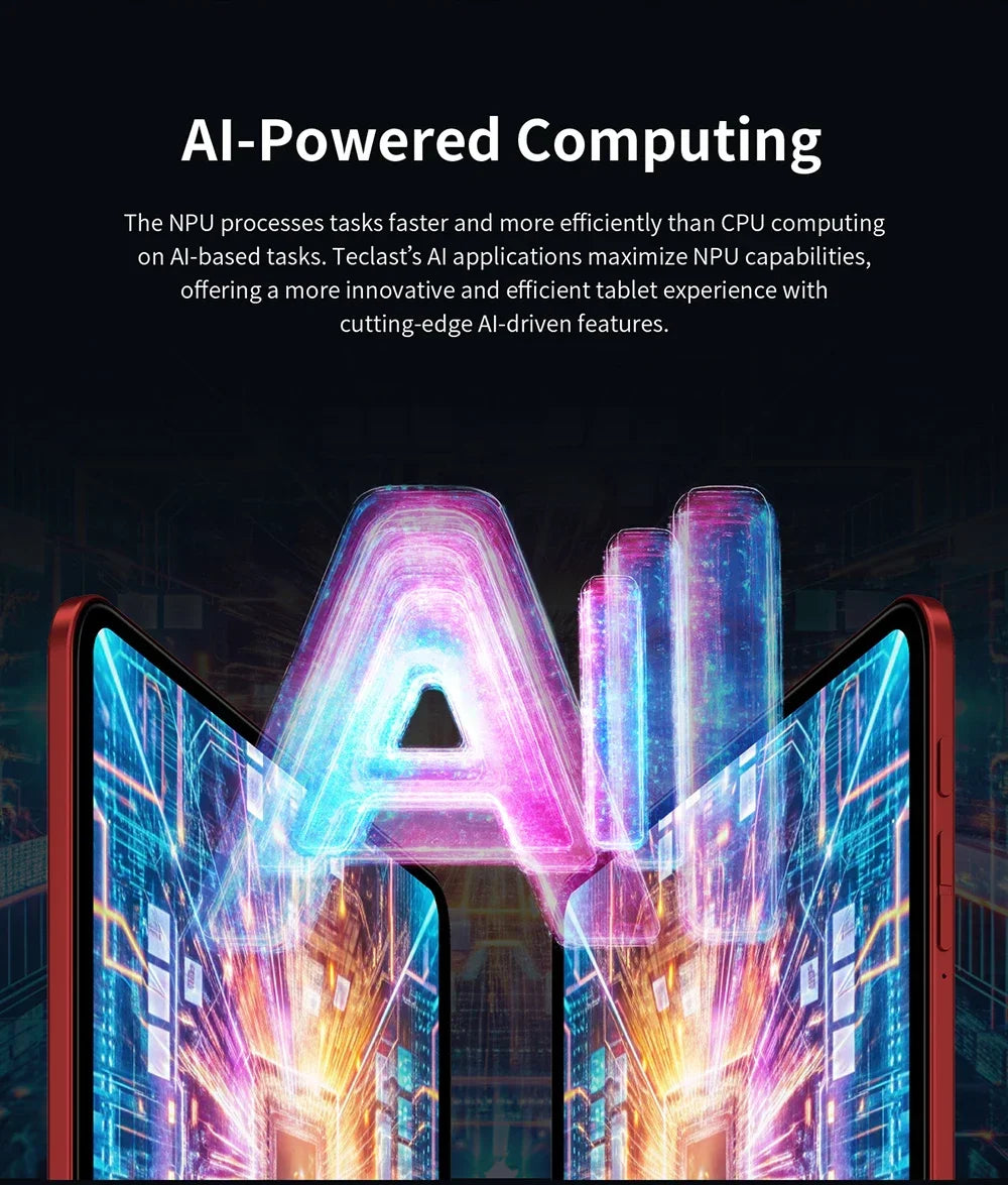 Teclast T60 AI Tablet Allwinner A733 Octa-Core 12inch 2K HD TDDI Screen 6GB RAM 128GB ROM Android 15 WiFi6 8000mAh 13MP+5MP