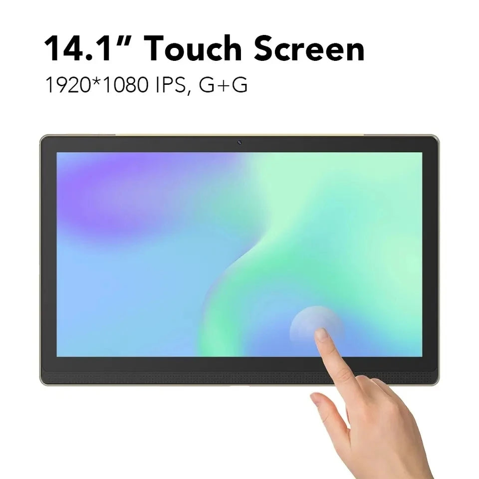 Global Version 14 Inch 1920x1080 IPS Big Screen Tablet PC 5+13MP Camera 12+256GB Deca-Core планшет 2 IN 1 Tablets Android Laptop