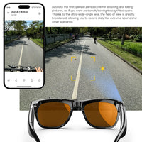 Smart Glasses 100W Camera Anti-shake Video Recording Music Control Photo Recognition Bluetooth Call Sports Sunglasses Waterproof