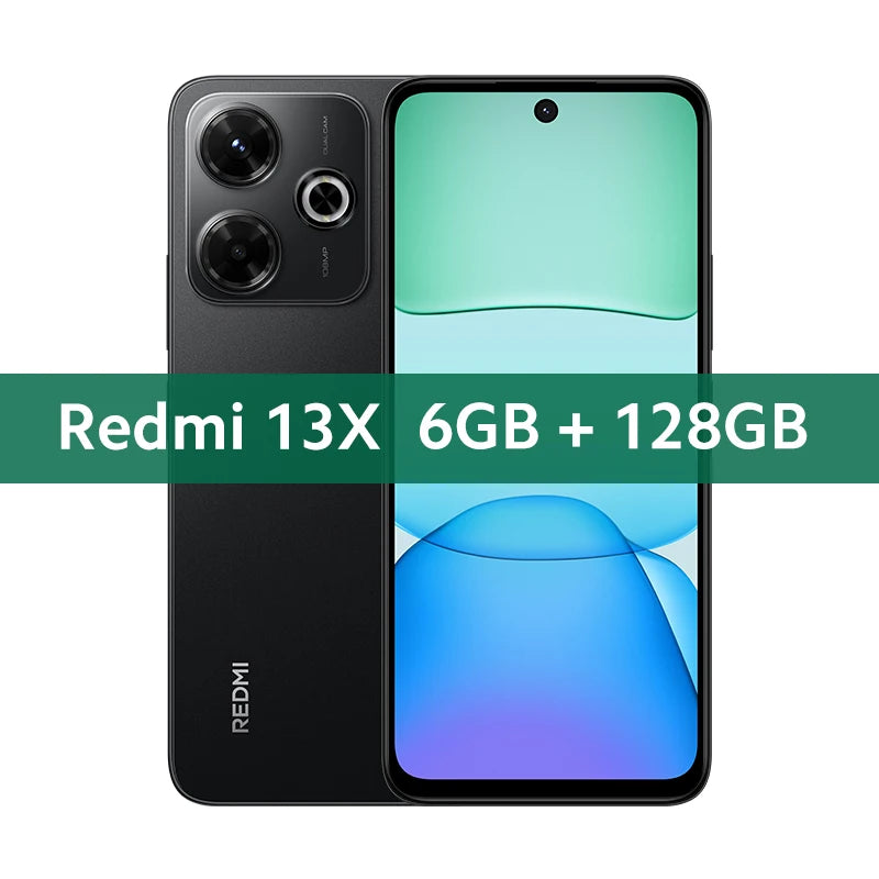 Global Version Xiaomi Redmi 13X Smartphone MTK Helio G91 Ultra 108MP super clear camera 6.79" FHD+ display 33W fast charging