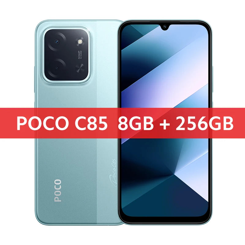 Global Version POCO C85 Smartphone 6.9" Dot Drop display 50MP Camera 6000mAh battery 33W Helio G81-Ultra NFC