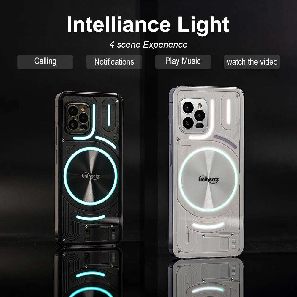 Unihertz Luna Smartphone Rhythm Ambient LED strip Music Phone 8GB RAM 256GB ROM 108MP G99 Mobile Phone Night Vision Cellphone
