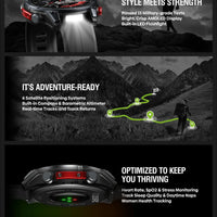 NEW Stratos 4 GPS Smart Watch 1.43 AMOLED Display Built-in Compass Barometric Altimeter Flashlight Voice Call Smartwatch