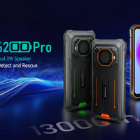 Blackview BV6200 Pro Rugged Phone Android 13 6.56'' Helio P35, 6GB+128GB Smartphone 13000mAh With 18W Fast Charge NFC Cell Phone