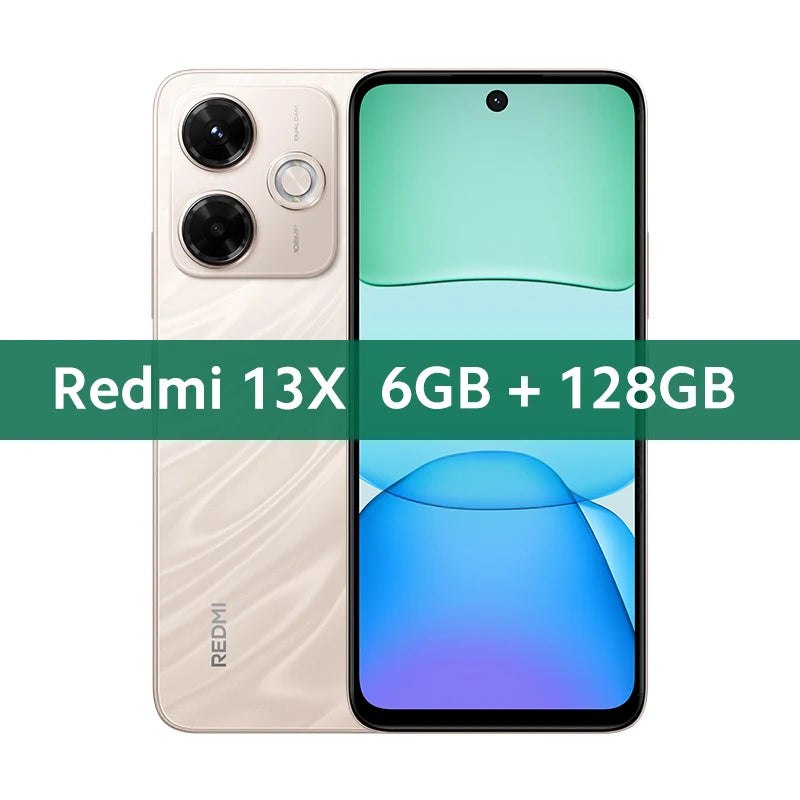 Global Version Xiaomi Redmi 13X Smartphone MTK Helio G91 Ultra 108MP super clear camera 6.79" FHD+ display 33W fast charging