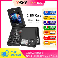 XGODY S200 Mini Smartphones Pocket 2G Dual SIM 2.4 inch Bluetooth Small Mobile Phone 1300mAh Battery Large Button Flip Foldable