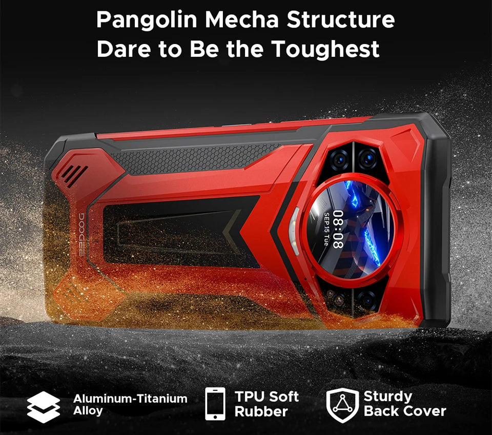 DOOGEE S200 Plus 5G Rugged Phone 1.32" Rear Display AI Image 6.72'' Screen 16GB 512GB 11000 mAh Battery Android 15 Smartphone