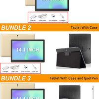 Global Version 14 Inch 1920x1080 IPS Big Screen Tablet PC 5+13MP Camera 12+256GB Deca-Core планшет 2 IN 1 Tablets Android Laptop