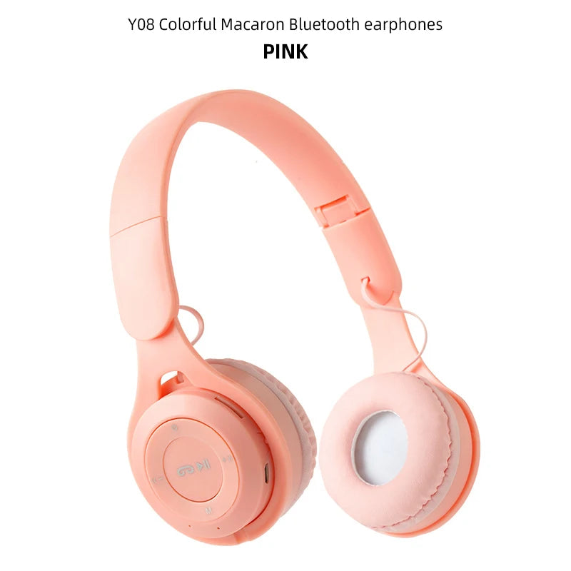 Kids Headphones  Wireless Bluetooth Earphones Stereo Foldable Helmets Gaming Headsets Over-ear Headphones for Android ios Music