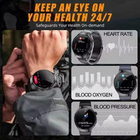 2025 New ECG Blood Pressure Blood Oxygen Blood Lipids Uric Acid Heart Rate Temperature Monitor AMOLED Bluetooth Call Smart Watch