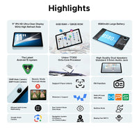 【Brand+】Doogee Tab A9 Pro+ Tablet Pc 11-Inch Android 15 30Gb Ram(6+24) 128Gb Rom 8580Mah Battery Widevine L1 Support