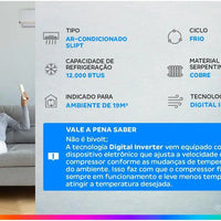 Air conditioning Split Agratto Digital Inverter - 220V
