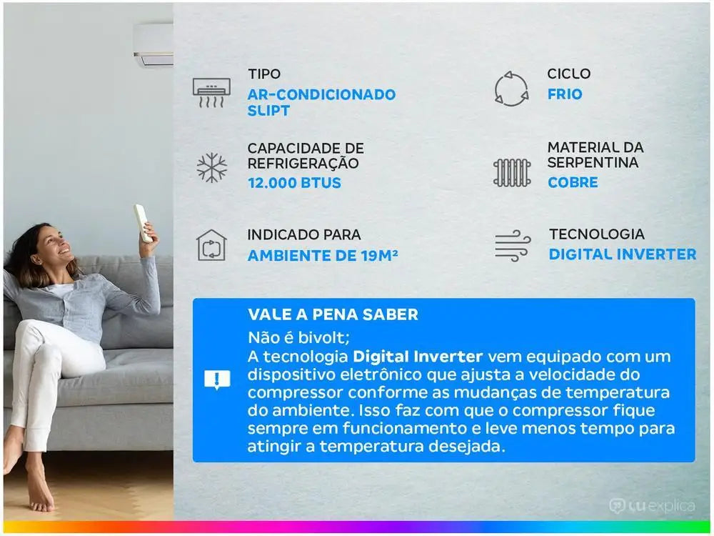 Air conditioning Split Agratto Digital Inverter - 220V