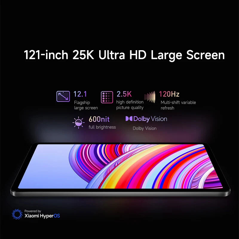 Xiaomi Tablet Chinese Rom Redmi Pad Pro 2024 12.1“ 2.5K 120Hz Snapdragon 7s Gen 2 10000mAh  Quad speakers Dolby Atmos Tablet Pc