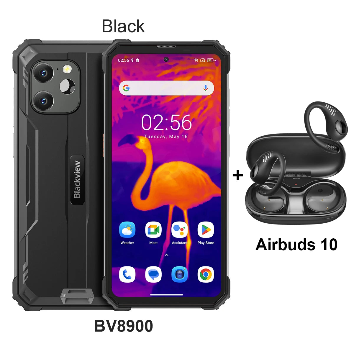 Blackview BV8900 Rugged Phone Thermal By FLIR® Camera Android 13 16GB 256 GB Mobile Phone 10000mAh 33W Fast Charge Cellphone
