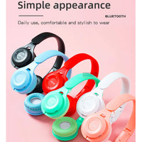 Kids Headphones  Wireless Bluetooth Earphones Stereo Foldable Helmets Gaming Headsets Over-ear Headphones for Android ios Music